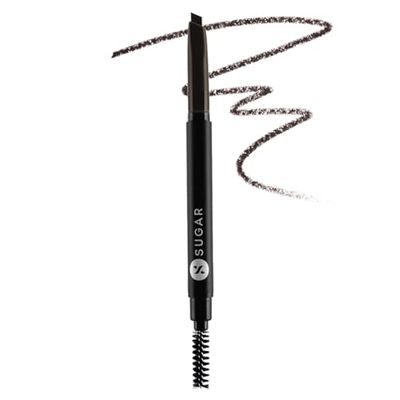 Sugar Cosmetics Arch Arrival Brow Definer04 Felix Onyx (Dark Blackish Brown) Long-Lasting, 12hr coverage, built-in spoolie