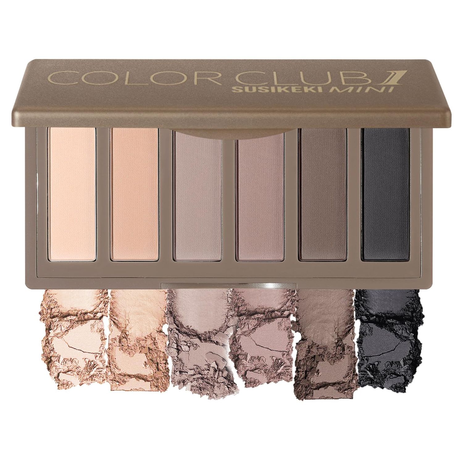 SUSIKEKI 6 Colors Mini Naked Eyeshadow Makeup Palette Neutral Nude Smoky Eye Shadow Taupe &amp; Brown Matte Make Up Pallet with Mirror Highly Pigmented Long Lasting Waterproof Travel Size Gift Kit 01