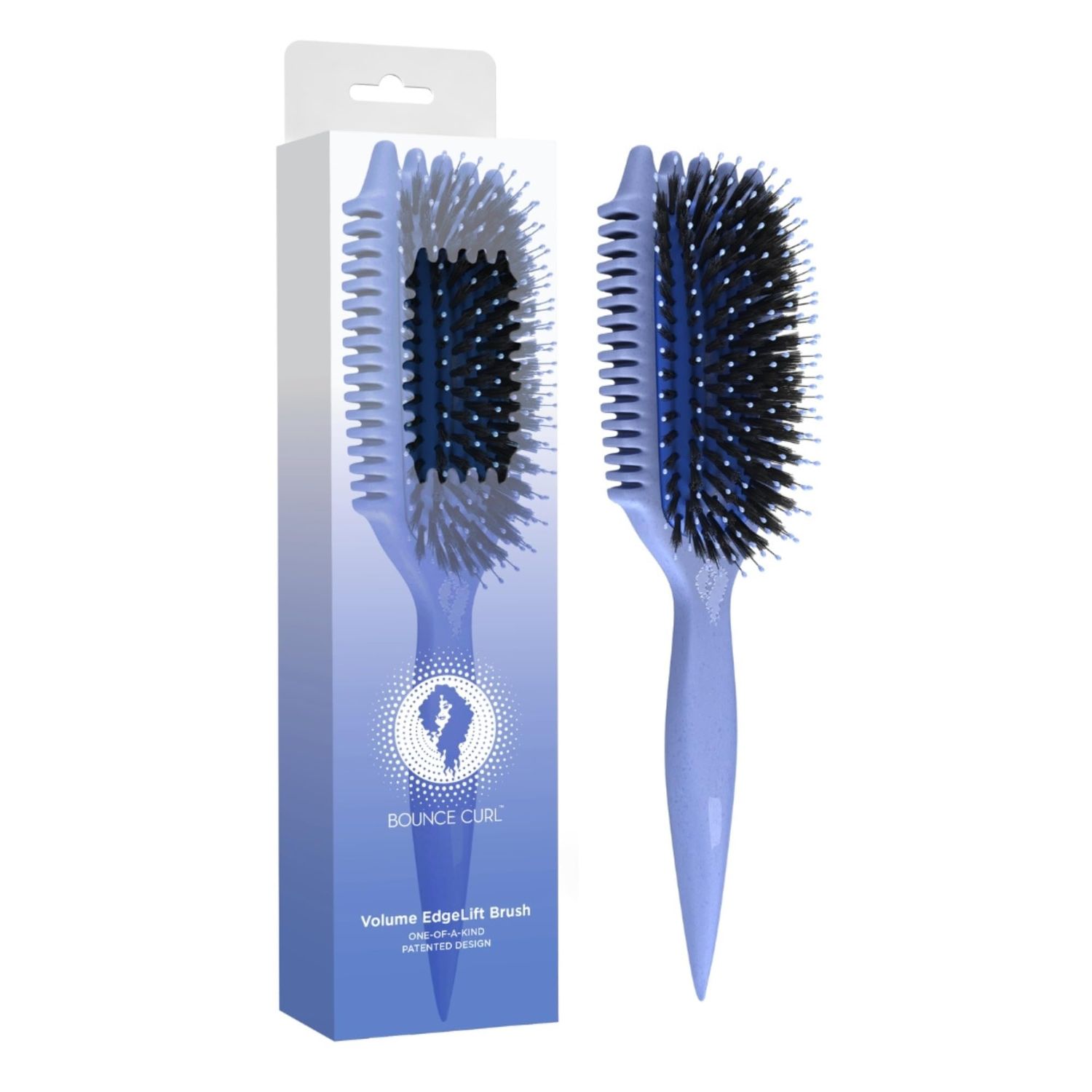 Bounce Curl Volume EdgeLift Brush, 5-in-1 Tool for Volumized Waves, Curls &amp; Coils - Blue