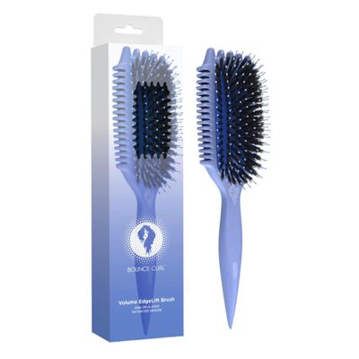 Bounce Curl Volume EdgeLift Brush, 5-in-1 Tool for Volumized Waves, Curls &amp; Coils - Blue
