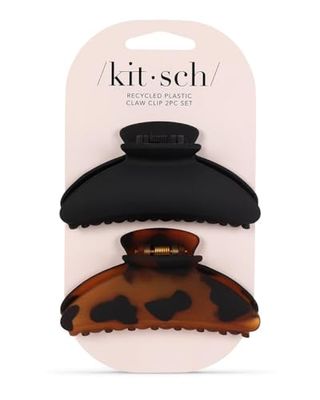 Kitsch Medium Claw Clips, Medium Hair Clips for Women, Stylish Hair Claw Clips for Thick Hair &amp; Thin Hair, Cute Medium Hair Clip &amp; Claw Clip for Teen Girls, Hair Accessories, 2pc set