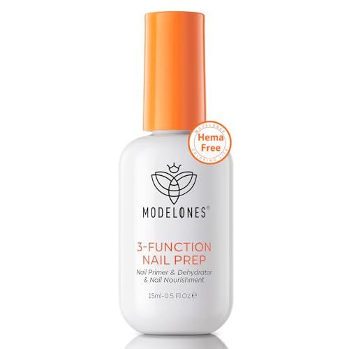 modelones 3-Function Nail Prep, 15 ml Nail Primer and Dehydrator &amp; Nail Nourishment