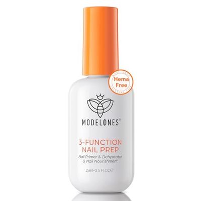 modelones 3-Function Nail Prep, 15 ml Nail Primer and Dehydrator &amp; Nail Nourishment