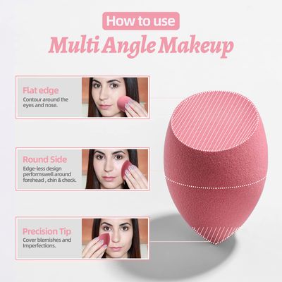 Makeup Sponge Set BS-MALL Blender Sponges 7 Pcs for Liquid, Cream, and Powder, Multi-colored with 1 Mini Makeup Sponge Pink (A-Pink