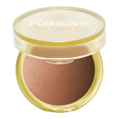 Kosas Sun Show Glowy Warmth Baked Bronzer - Contouring Powder for Cheekbones, Nose &amp; Jawline - Enriched with Concentrated Fatty Acids - Talc-Free, Vegan &amp; Hypoallergenic - Escape