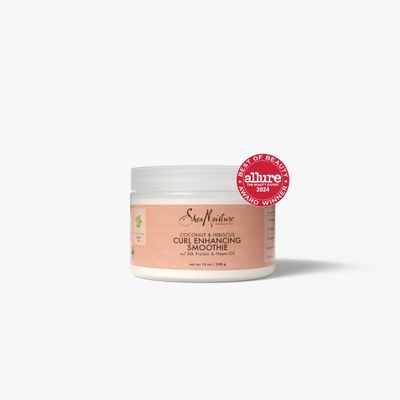 SheaMoisture Smoothie Curl Enhancing Cream Coconut and Hibiscus for Thick, Curly Hair Sulfate Free and Paraben Free 12 oz