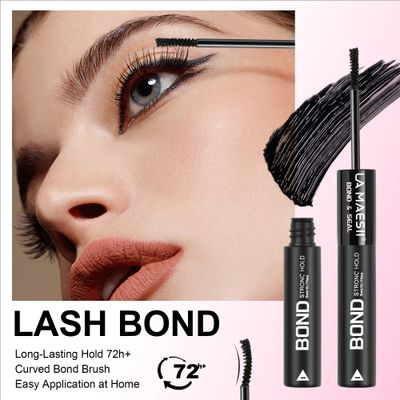 LA MAESII Lash Cluster Glue,Lash Bond and Seal Waterproof,Bond &amp; Seal Lash Glue for Eyelash Cluster,Lash Glue Black Long-Lasting 72H10ml