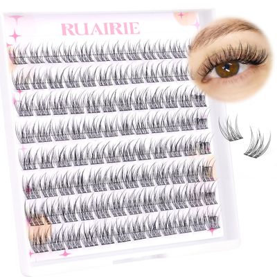 Lash Clusters Wispy Individual Lash Extensions Natural Cluster Lashes 9-11MM 96pcs DIY Eyelash Extension C Curl Eyelash Clusters by Ruairie