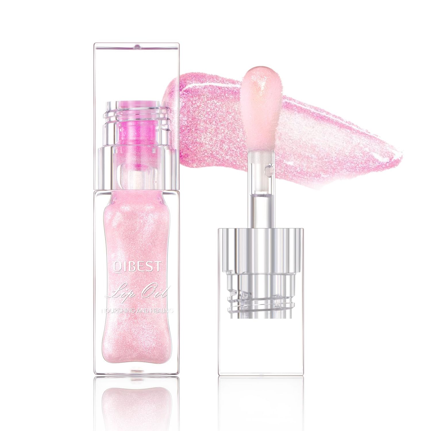 Cosmetics Color Changing Lip Oil V2, Magic Color Changing Lip Oil Cosmetics, Plumping Lip Oil Moisturizing Lip Gloss, Long Lasting Lip Glow Oil Non-sticky Warm Change Glitter Lip Tint (Pack of 1)