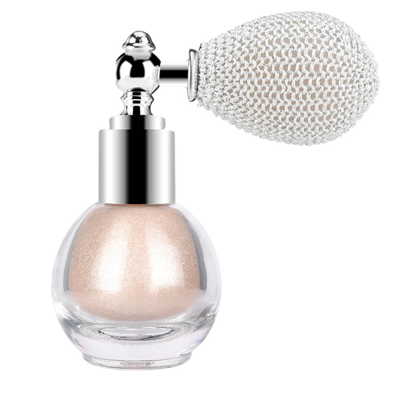 KYDA Highlighter Powder Spray, Glitter High Gloss Spray Shimmer Sparkle Powder Makeup Spray, for Face Body Cosmetic-Champagne Gold