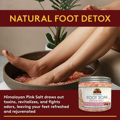 Okay Himalayan Pink Salt Detoxifying Foot Soak With &amp; Tea Tree Oil, lavender, 20 Ounce
