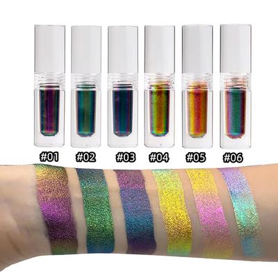 R.Y.M Violet Green Metallic Liquid Chameleon Eyeshadow Shimmer Quick-drying Waterproof Chameleon Eyeliner Eyeshadow Party Festival Eye Makeup (6#, 0.06 Ounce (Pack of 1))