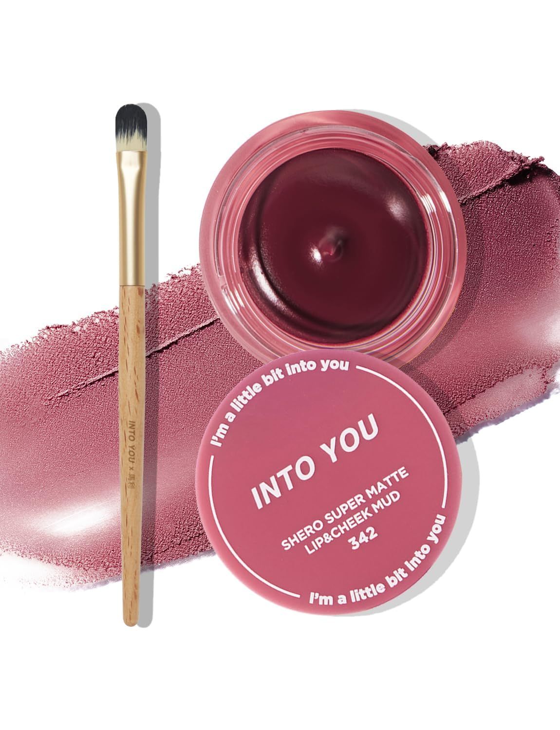 INTO YOU Matte Liquid Lipstick for Women, Canned Long Lasting Pink Lipstick Waterproof with Lip Brush, No Transfer, High Pigmented with Lightweight Lip Mud Texture(342)