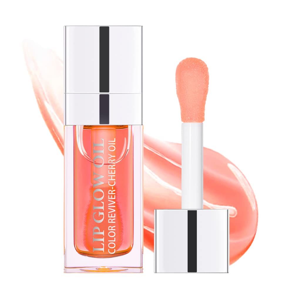 Rmoce Lip Oil, Hydrating Lip Glow Oil, Lip Plumper Gloss, Moisturizing Lip Oil, No-Sticky Transparent Plumping Lip Gloss, Lip Gloss Lip Balm Lip Care