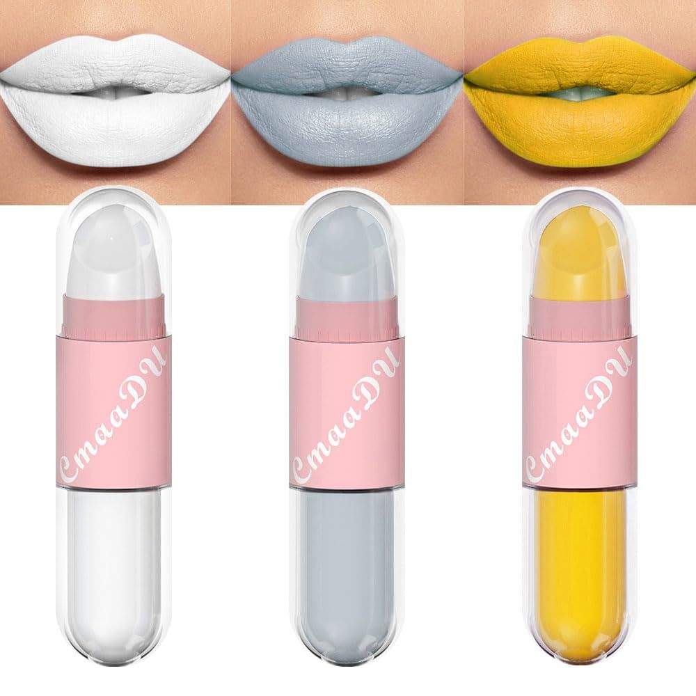 evpct 2 In 1 Matte Lipstick &amp; Long Lasting Smudge Proof Liquid Lipstick Lip Gloss Stain 3Pcs Set for Women Dark Ruby Red Nude Beige Pink Mauve Matte Vegan Long Wear Waterproof 24 Hour Lipstick Set06