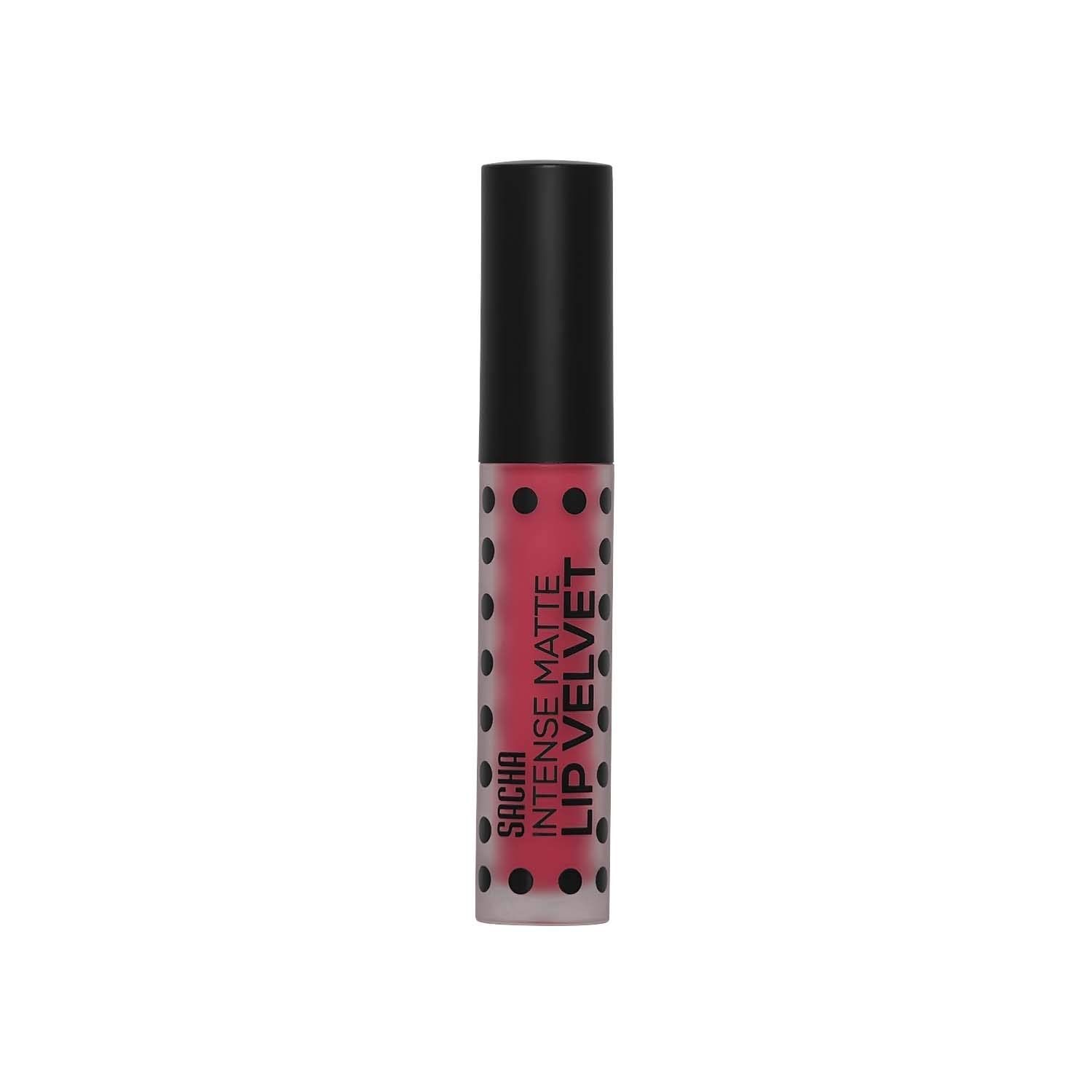 Sacha Cosmetics Intense Matte Lip Velvet, Long Lasting Liquid Lipstick Lip Color Makeup, Best Lip Stain Tint Stick,0.2 fl.oz- Hang Over Red