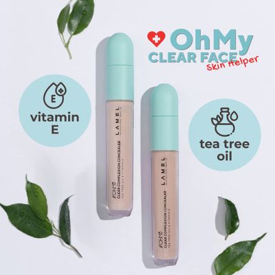 LAMEL OH my Clear Face Concealer - Vitamin E & Tea Tree Extract - Skin Care, Moisturizing & Waterproof - Vegan Formula - Brightening & Protection, 402-0,23 fl.oz