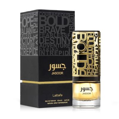 Lattafa Jasoor Eau De Parfum Spray for Men, 3.4 Ounce