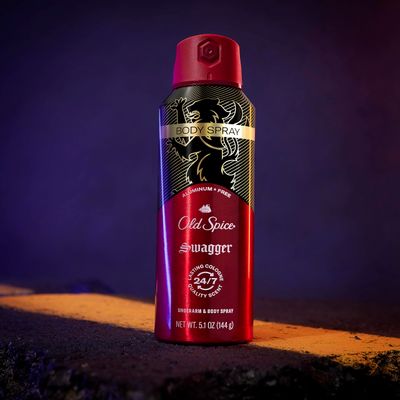 Old Spice Men's Aluminum Free Deodorant Dry Body Spray, Swagger, 247 Odor Protection, 5.1oz (Pack of 3)
