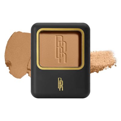 Black Radiance Pressed Powder, Buildable &amp; Blendable Matte Finish Shine Control Compact with Mirror &amp; Applicator, Cruelty-Free &amp; Vegan - Crme Fresh