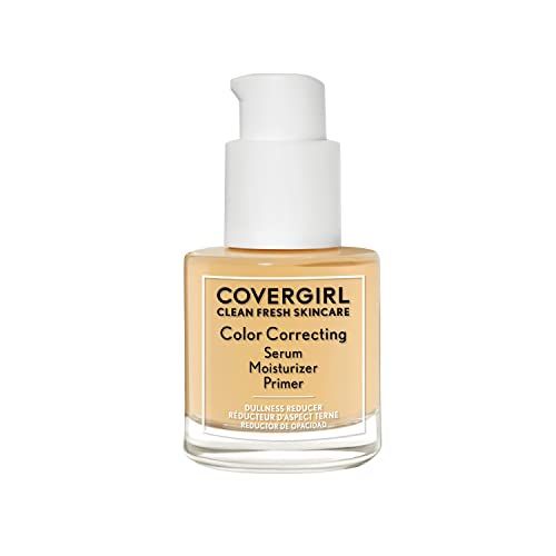 COVERGIRL Clean Fresh Color Correcting Serum  Moisturizer  Primer - Moisturizer, Face Primer, Covergirl Skincare, Vegan Formula - Medium, 30ml (1.0 fl oz)