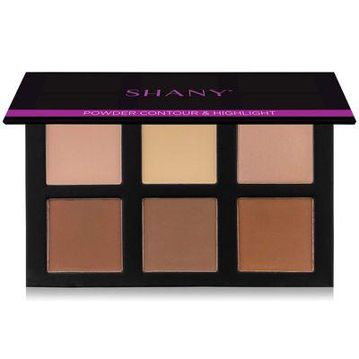 SHANY Powder Contour &amp; Highlight Makeup Palette with Mirror - 6 Color Contour Palette - CONTOUR
