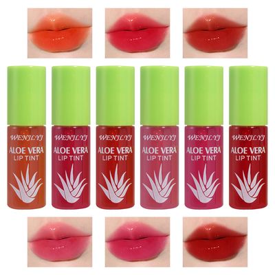 6 Colors Lip Tint Stain Set,Mini Velvet Lip Tint Watery Lip Stain Long Lasting Waterproof Moisturizing Lip &amp; Cheek Tint,Hydrating,Natural Glossy Liquid Lipstick Lip Gloss Kits for Women (Set A)