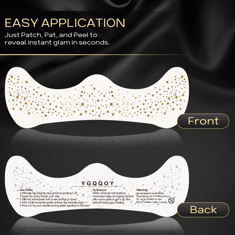 Glitter Freckles Face Tattoo, Glitter Freckles for Face, 10pcs Gold Sparkle Freckles, Face Glitter Makeup Patches