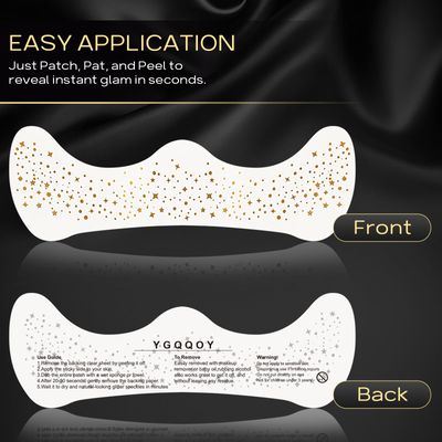 Glitter Freckles Face Tattoo, Glitter Freckles for Face, 10pcs Gold Sparkle Freckles, Face Glitter Makeup Patches