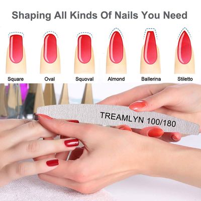 10 Pcs Rough Nail File 100180 Grit, Heavy Duty Nail Files for AcrylicNatural Nails, Emery Boards for Nails, Strong Finger Nail Filler, Coarse Nail File for Home and Salon Use