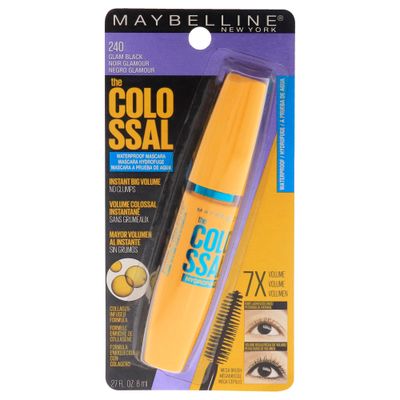 Maybelline Volum&#39; Express Colossal Waterproof Mascara Makeup, Volumizing, Glam Black, 1 Count