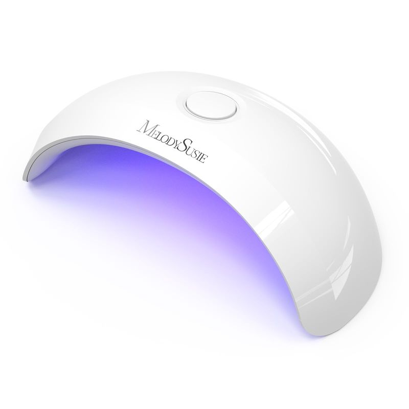 MelodySusie Portable UV LED Nail Lamp for Semi Cured Gel Nail Strips, Art04 6W Mini UV Light with 2 Timers (45s60s) for Gel Nails, Stickers and Strips