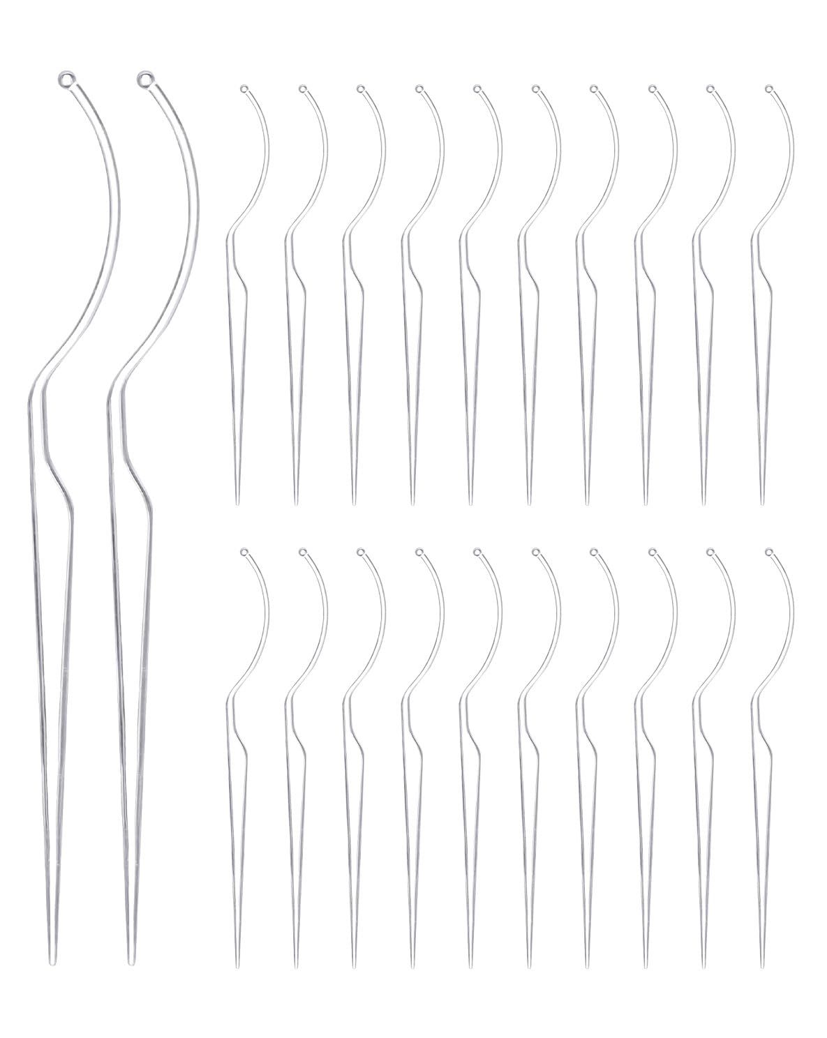 Liobelon 20 Pieces False Eyelashes Display Stick Holder, 3d Eyelashes Applicator Tool, Acrylic Eye Lashes Try On Sticks