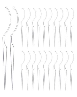 Liobelon 20 Pieces False Eyelashes Display Stick Holder, 3d Eyelashes Applicator Tool, Acrylic Eye Lashes Try On Sticks
