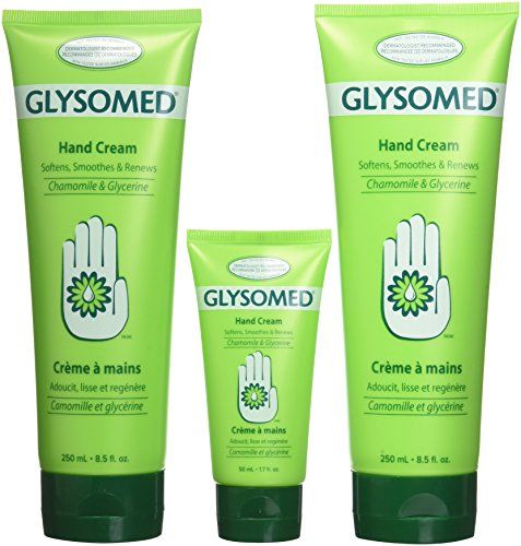 Glysomed Hand Cream Combo 3 Pack (2 X Large Tube 8.5 Fl Oz  1 X Purse Size 1.7 Fl Oz)
