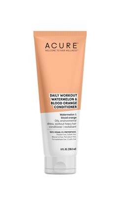 Acure Daily Workout Watermelon Conditioner | 100% Vegan | For Oily, Environmental Stressed, Workout Heavy Hair | Watermelon &amp; Blood Orange - Gentle Everyday Formula | 8 Fl Oz