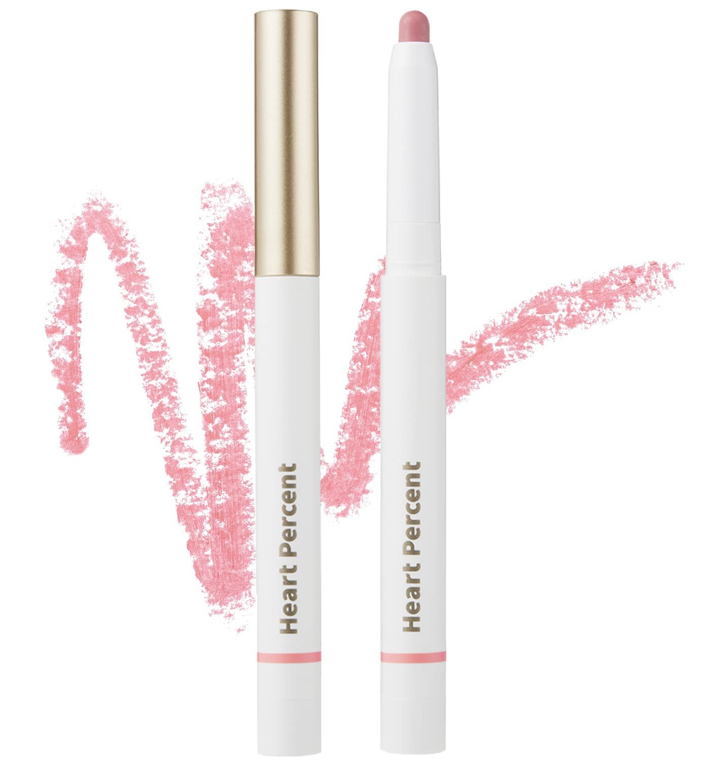 Heart Percent Dote On Mood Lip Pencil, Long-Lasting Creamy Lip Crayon Smooth Color Liner Retractable Lipstick Pencil 0.8g, #02. Creamy Pink