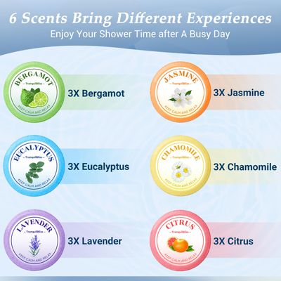TranquilBliss Shower Steamers, 18 PCS Set, Self Care Relaxation Shower Tablets with Shea Butter, Shower Bombs, Christmas Gift Ideas for Women, Men, Mother, Wife