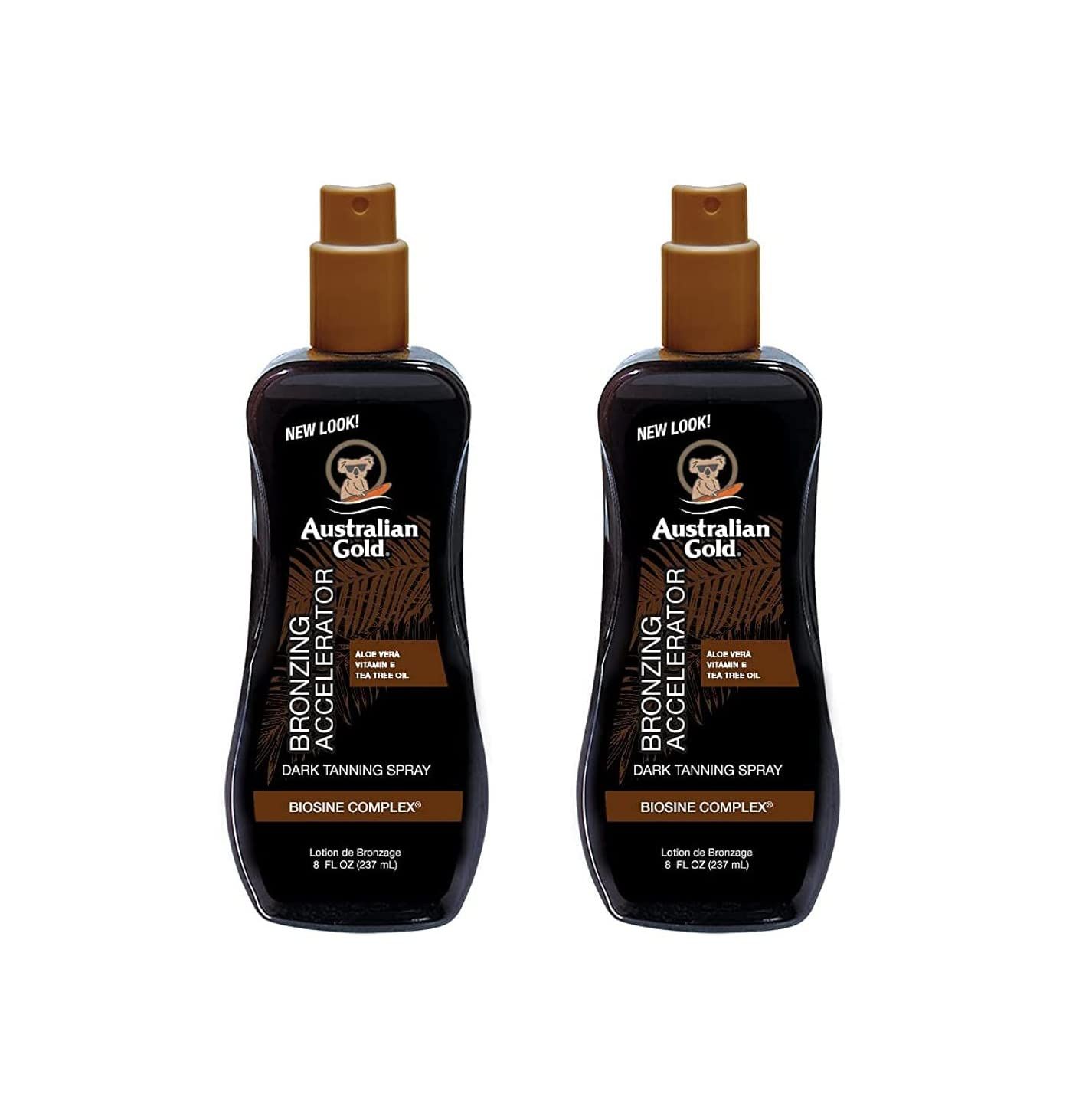 Australian Gold Accelerator Spray Gel with Bronzer 8 Ounce (Pack of 2)