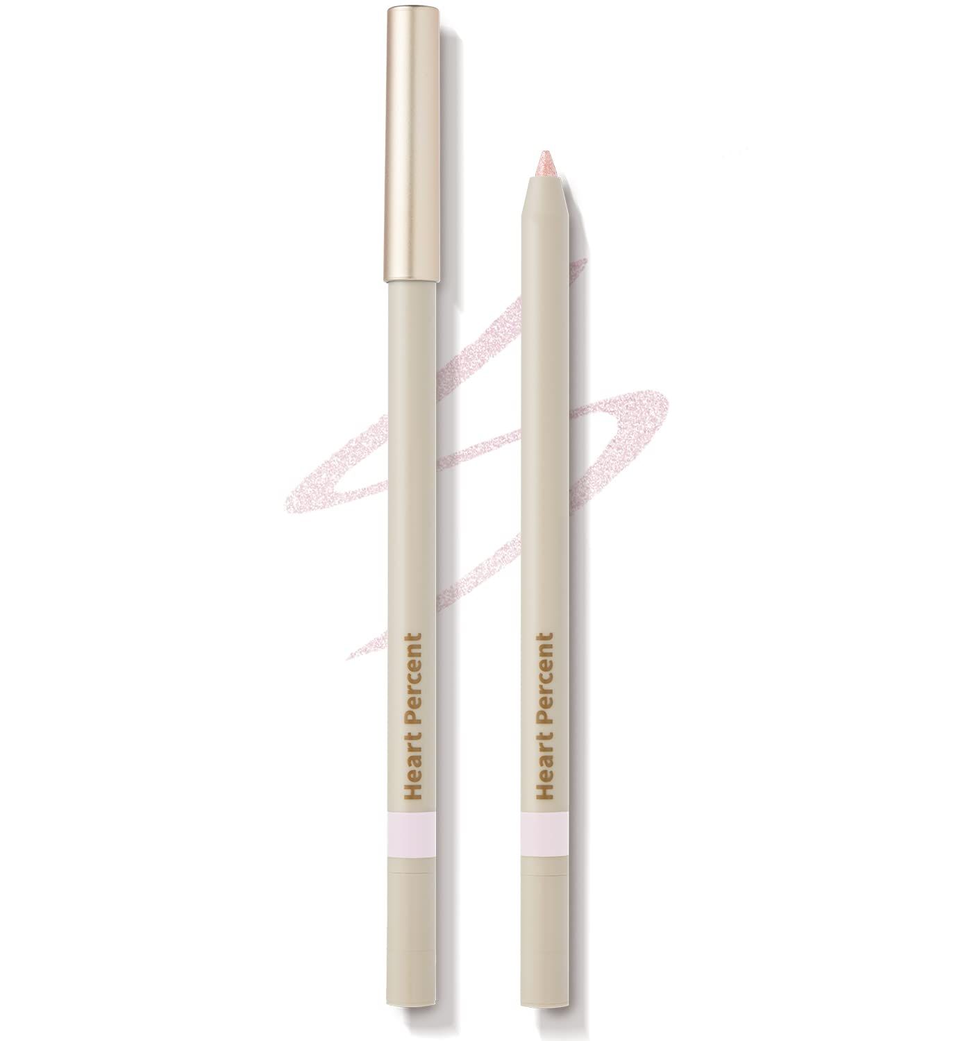 Heart Percent Dote On Mood Gel Eyeliner Pencil, Long-Lasting Waterproof Smudge Proof Smooth Retractable Eye Liner Pencil with Built-In Sharpener (09. Glim Pink)