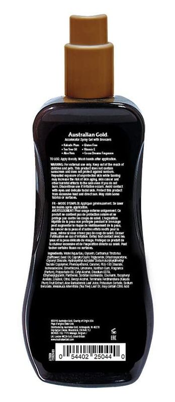 Australian Gold Accelerator Spray Gel with Bronzer 8 Ounce (Pack of 2)