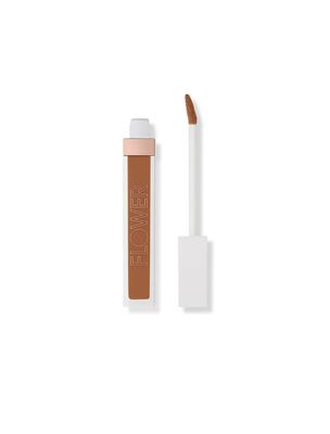 FLOWER BEAUTY By Drew Barrymore Light Illusion Full Coverage Concealer - Diffuse Dark Under Eye Circles  Blurs Blemishes - Weightless Formula  Crease Proof Makeup (Almond)