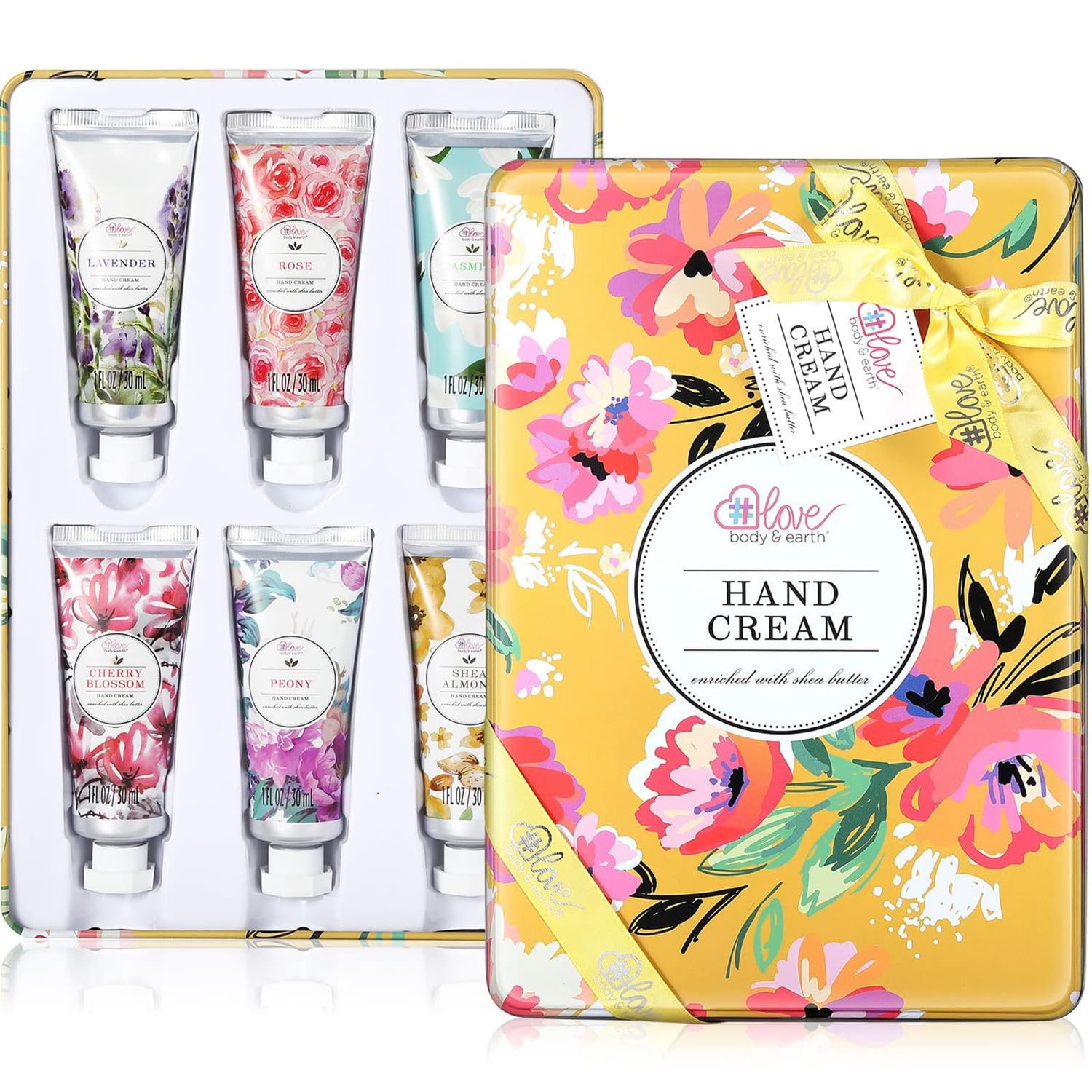 Hand Cream Gift Set - Hand Cream for Women, Hand Lotion Set for Dry Cracked Hands, Holiday Gift for Mother&#39;s Day Valentine&#39;s Day Christmas, Travel Size Hand Lotion for Women. 6 x 1.0 oz30ml