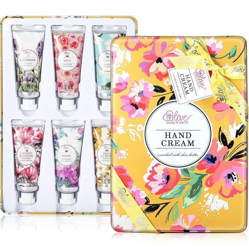 Hand Cream Gift Set - Hand Cream for Women, Hand Lotion Set for Dry Cracked Hands, Holiday Gift for Mother's Day Valentine's Day Christmas, Travel Size Hand Lotion for Women. 6 x 1.0 oz30ml