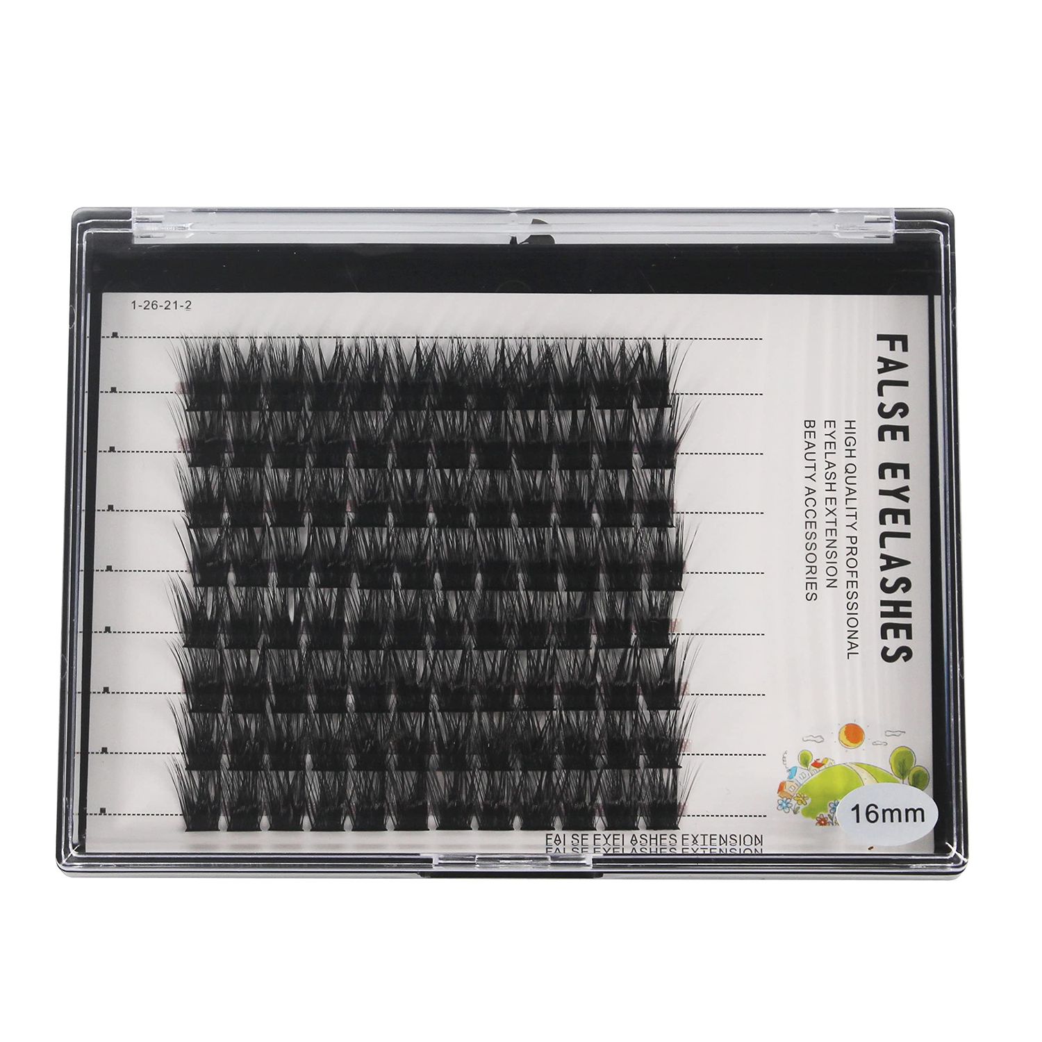 Handmade Natural Long Wide Stem Individual False Eyelashes Thickness0.07mm D Curl Black Soft and Lightweight Makeup Cluster Eyelashes Thick Base Dramatic Look (15mm)