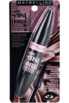 Maybelline Lash Sensational Luscious Washable Mascara, Very Black, 0.32 fl. oz., Washable Very Black, 1 Count