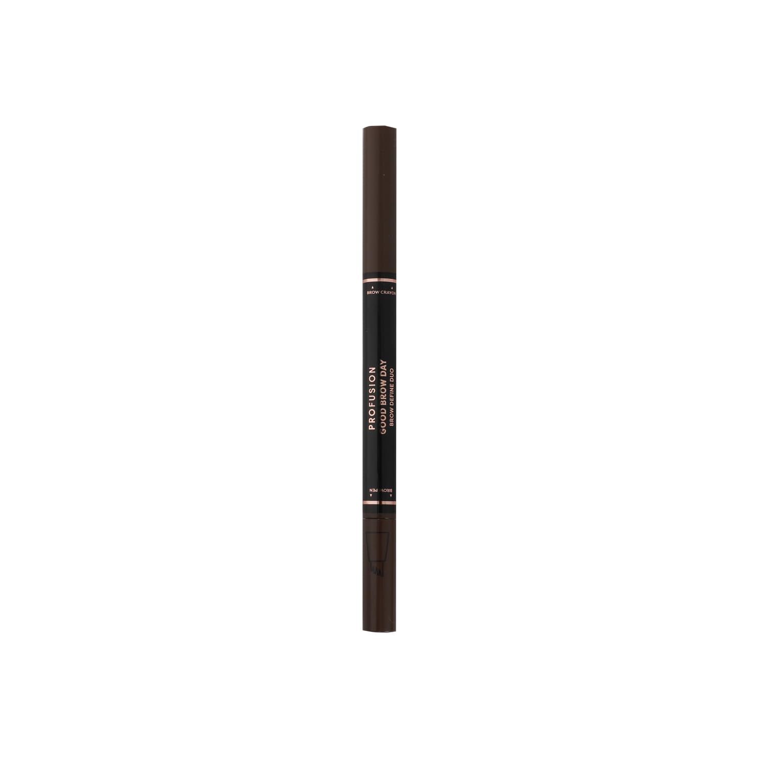 Profusion Cosmetics Good Brow Define Duo with Precision Pen and Pomade Pencil for Eye Catching Brows, Unlock Your Brow Potential with Long Wearing Makeup Kit (Medium Brown)