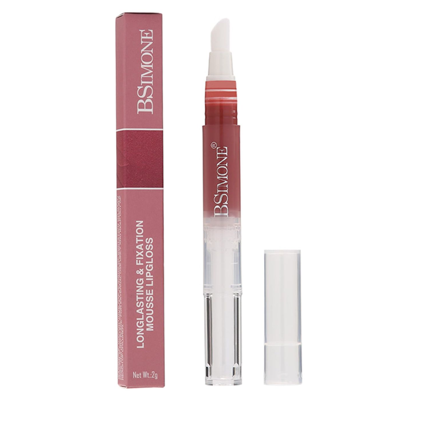 DEFSAP Lip Gloss, Non-Sticky Mousse Lip Gloss, Semi-Matte Liquid Lipstick, for Lips and Cheeks, Easy to Apply and Long-lasting Color.(01#)
