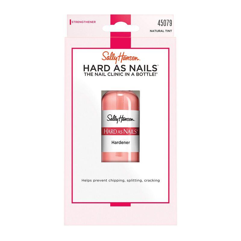 Sally Hansen Hard As Nails, Natural Tint, Nail Strengthener, Nail Protectant
