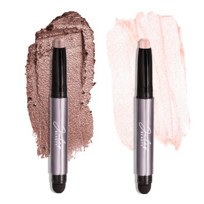 Julep Eyeshadow 101 Crme to Powder Waterproof Eyeshadow Stick Duo, Blush Pink Shimmer &amp; Mink Mauve Shimmer